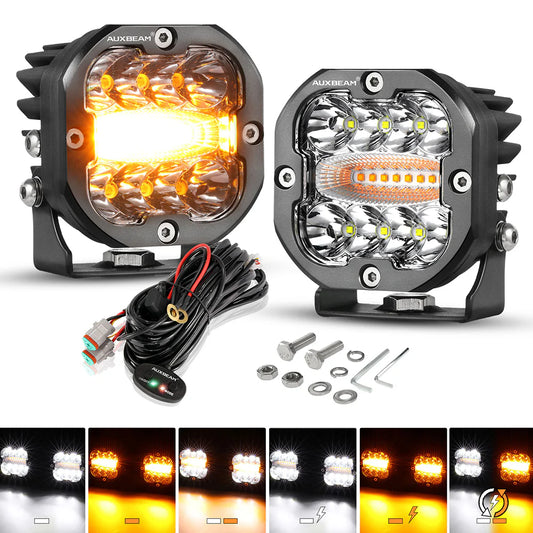 Auxbeam 3" Light Pods - white and amber modes